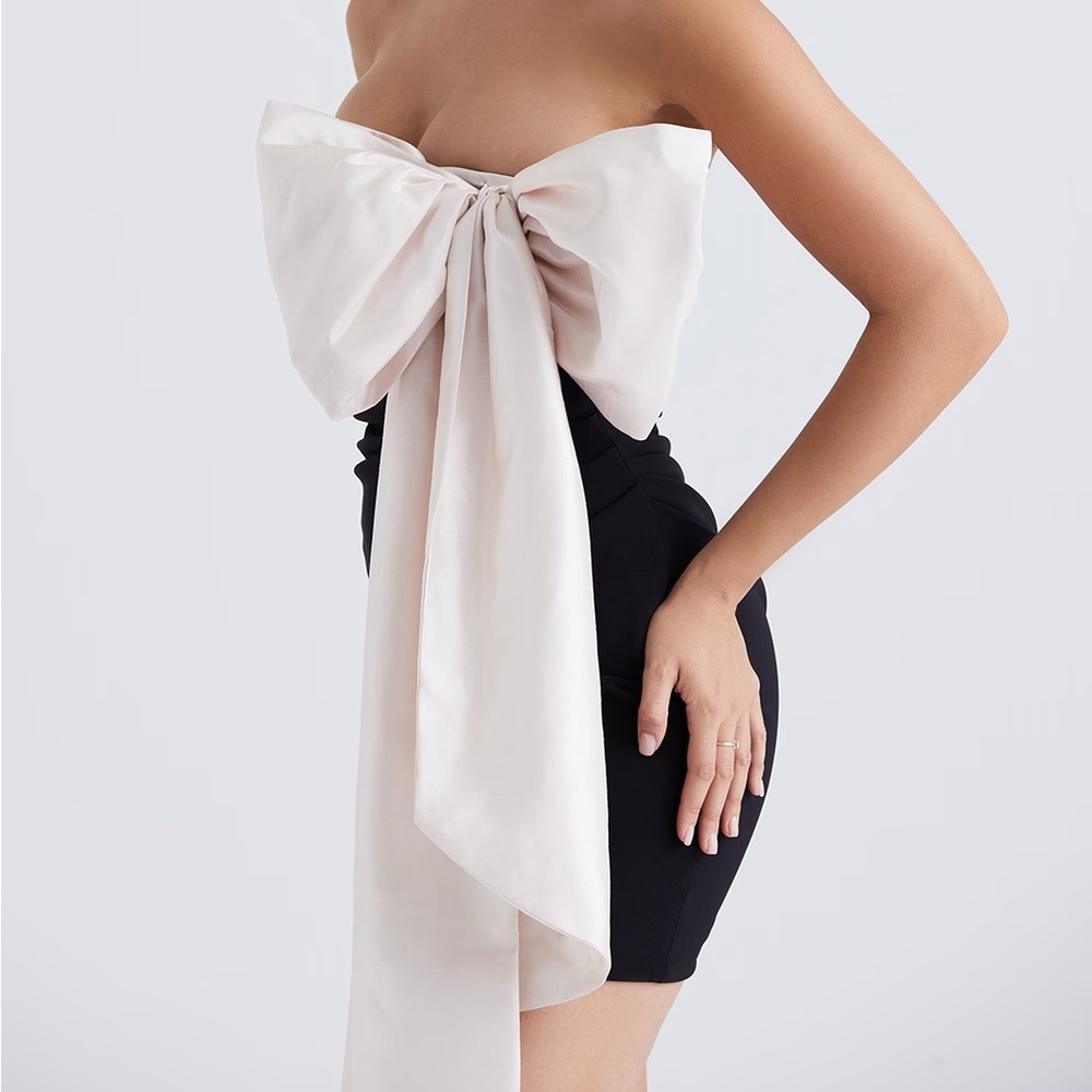 House of CB Jana Giant Bow Strapless Mini Cocktail Dress - Picture 6 of 14